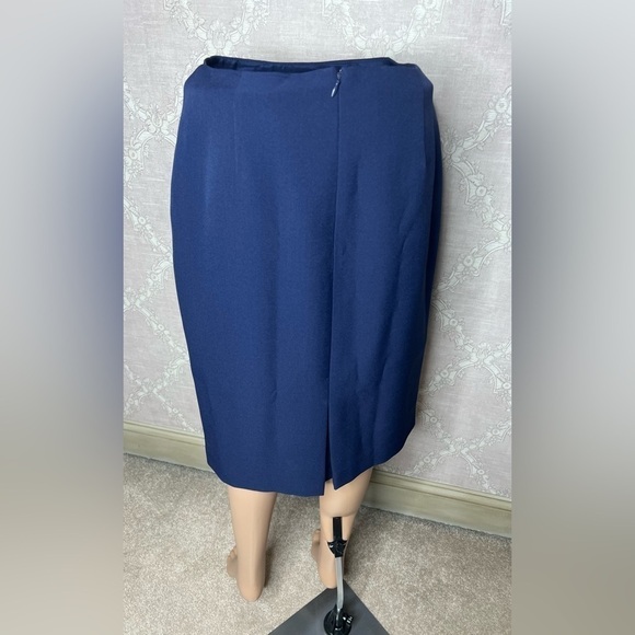 Anne Klein The Executive Collection Navy Blue Pencil Skirt Women's Size 4 NWT - Picture 8 of 16